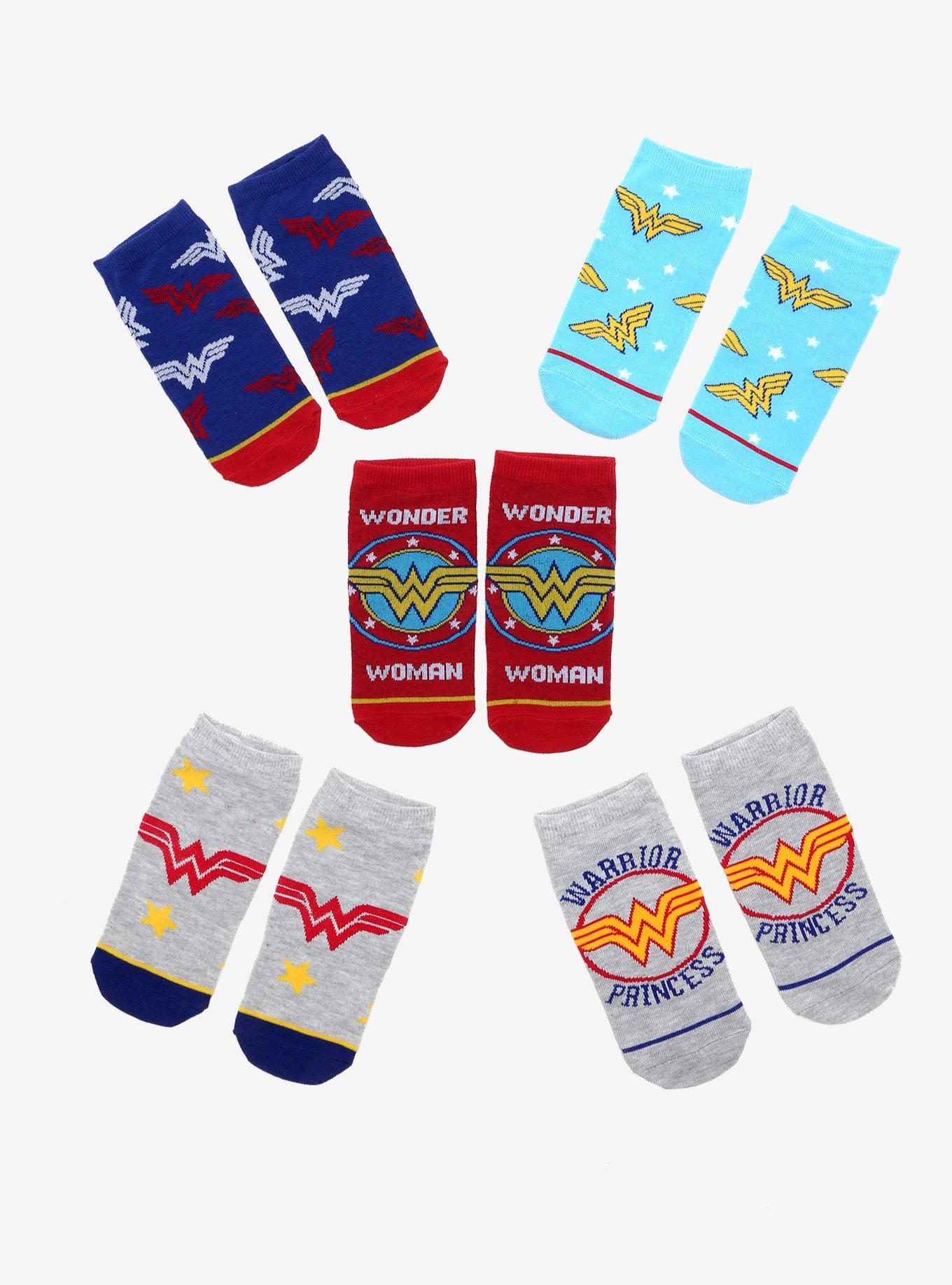 DC Comics Wonder Woman Logo Crew Sock Set, , hi-res