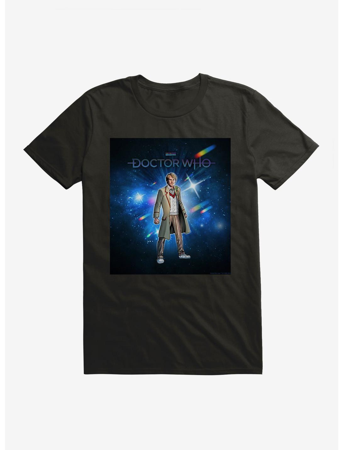 Doctor Who The Fifth Doctor Time Warp T-Shirt, BLACK, hi-res
