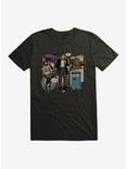 Doctor Who The Second Doctor Comic Scene T-Shirt, BLACK, hi-res