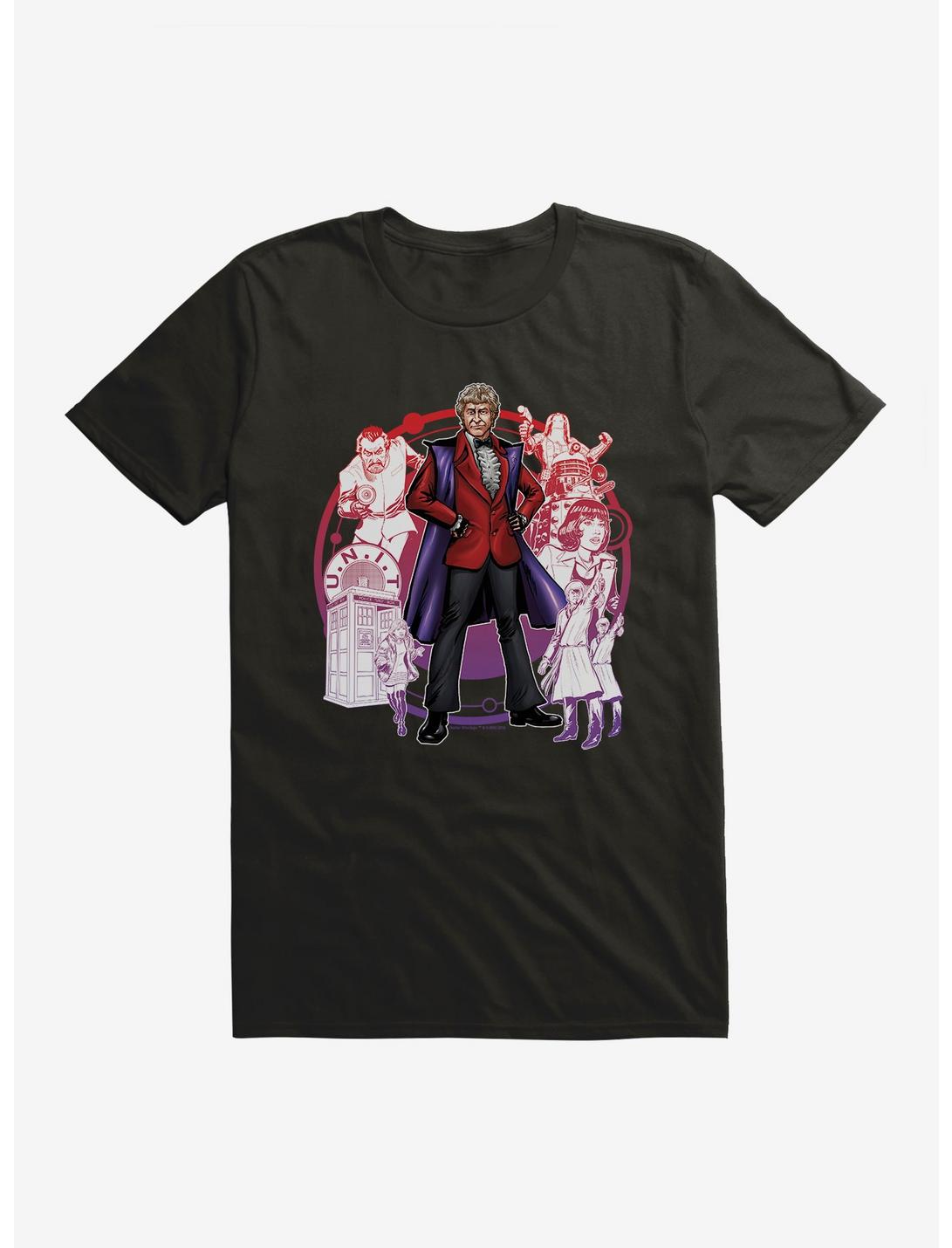 Doctor Who The Third Doctor T-Shirt, BLACK, hi-res