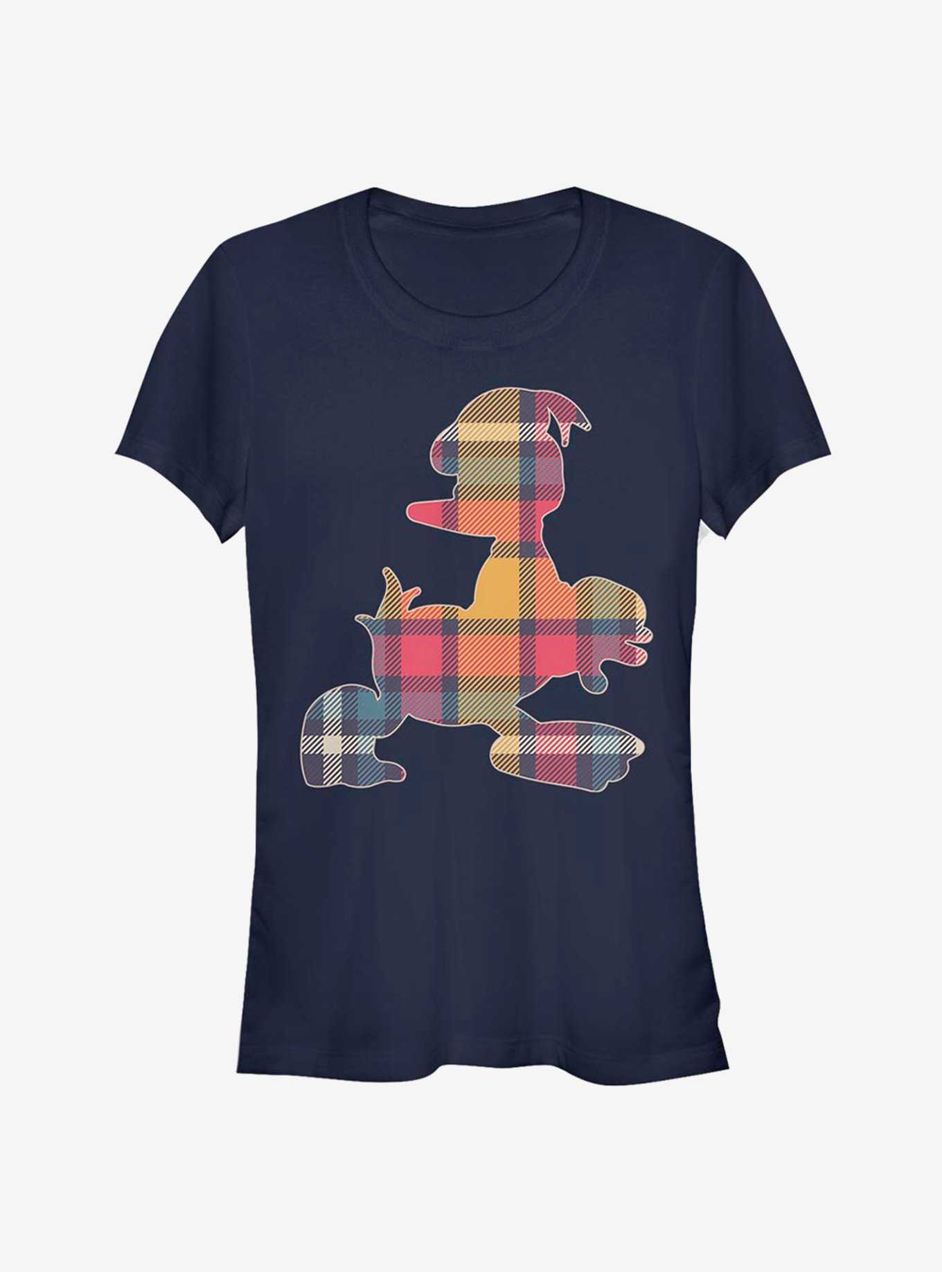 Disney Donald Duck Plaid Outline Classic Girls T-Shirt, , hi-res