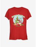 Disney Donald Duck Holiday Seasons Greetings From Son Classic Girls T-Shirt, RED, hi-res