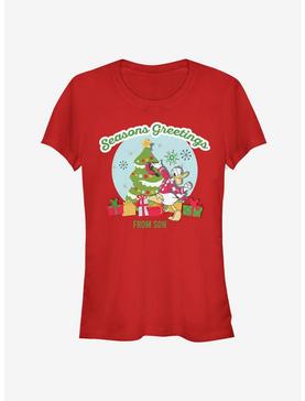 Disney Donald Duck Holiday Seasons Greetings From Son Classic Girls T-Shirt, , hi-res