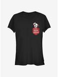 Disney 101 Dalmatians Spot Faux Pocket Tee Classic Girls T-Shirt, BLACK, hi-res