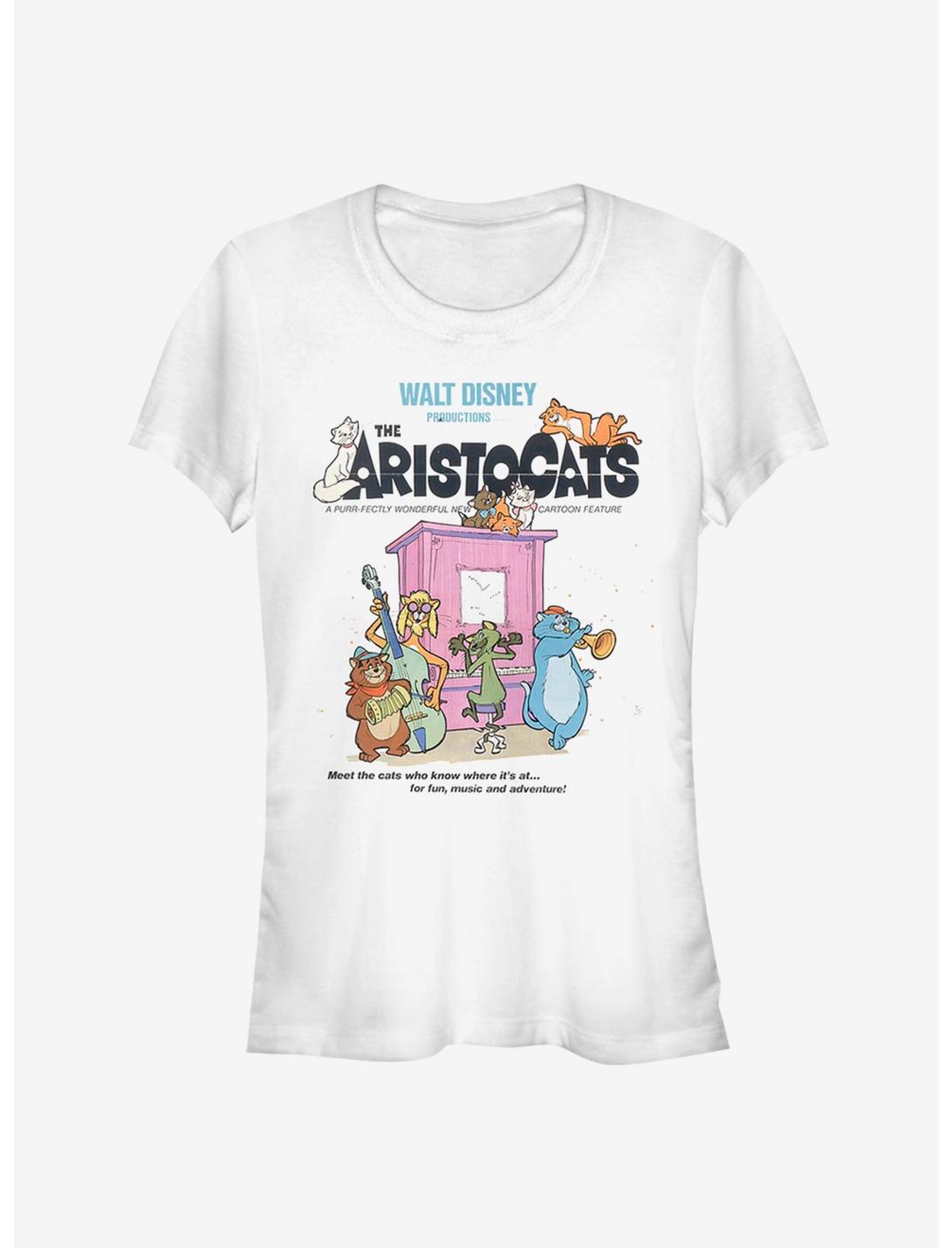 Disney Aristocats Classic Movie Poster Classic Girls T-Shirt, WHITE, hi-res