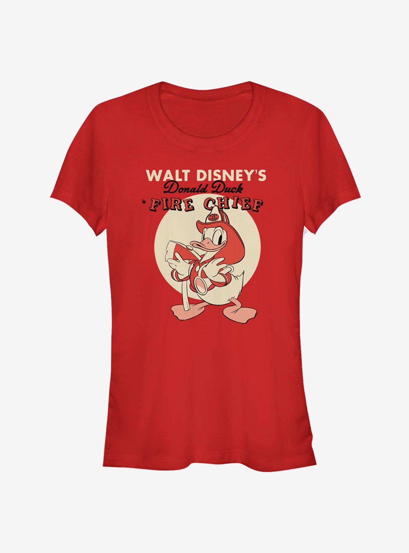 Disney Donald Duck Fire Chief Classic Girls T-Shirt, RED, hi-res