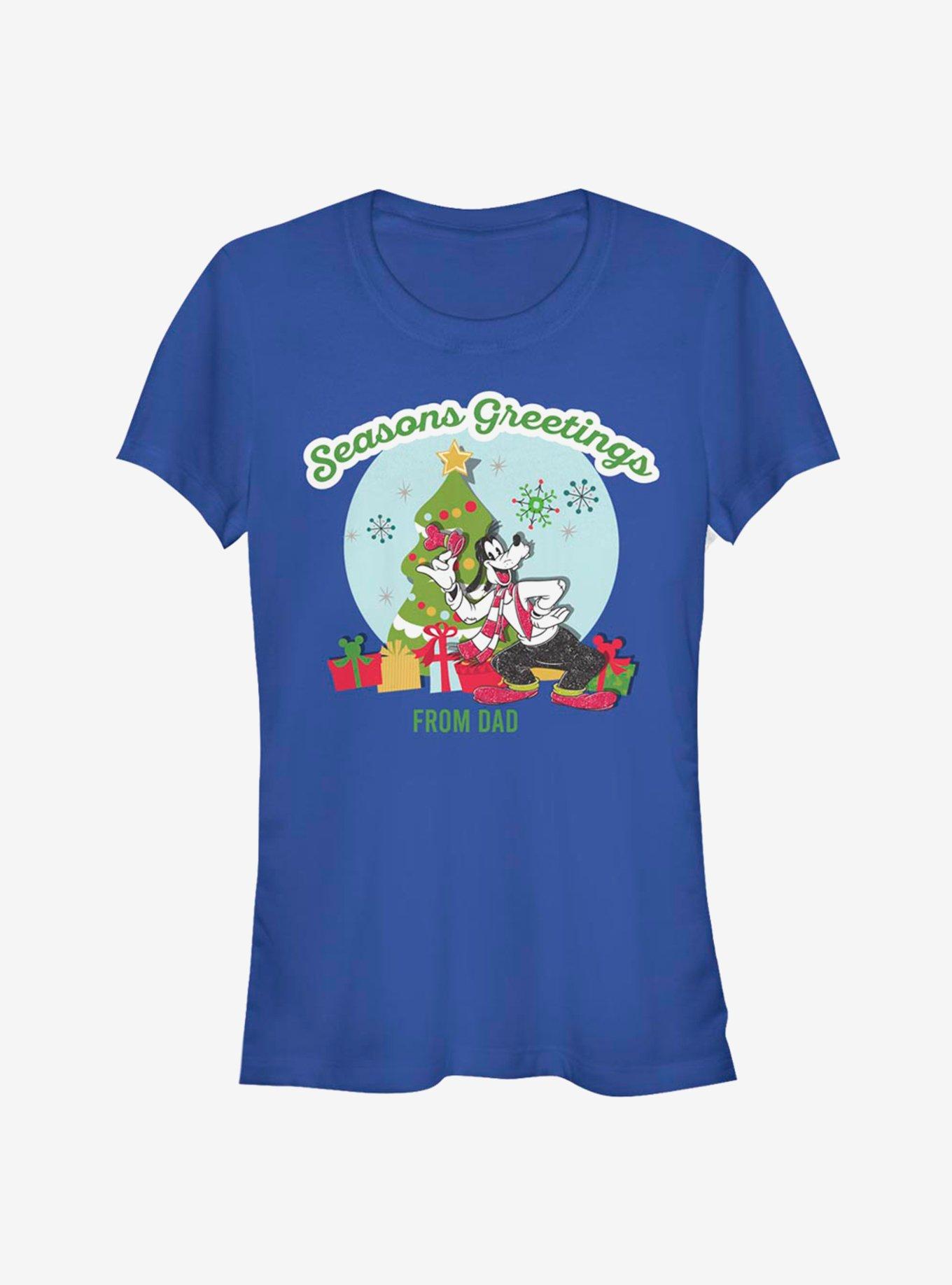 Disney Goofy Seasons Greetings From Dad Classic Girls T-Shirt, ROYAL, hi-res