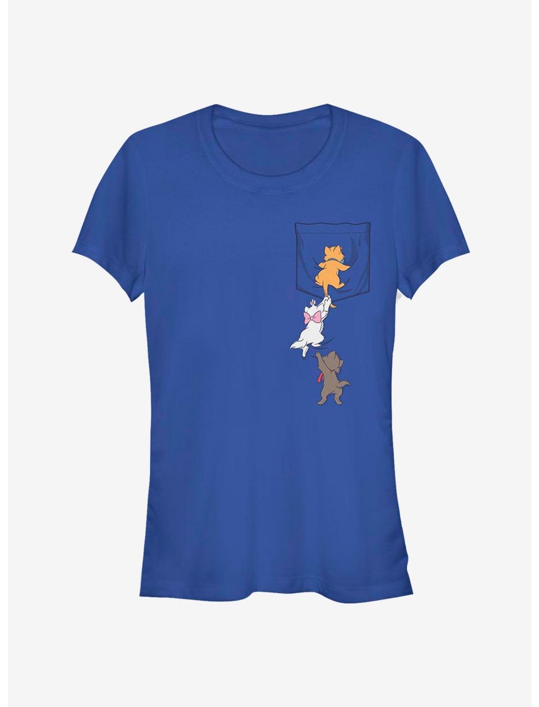 Disney Aristocats Kitten Crawl Faux Pocket Tee Classic Girls T-Shirt, ROYAL, hi-res