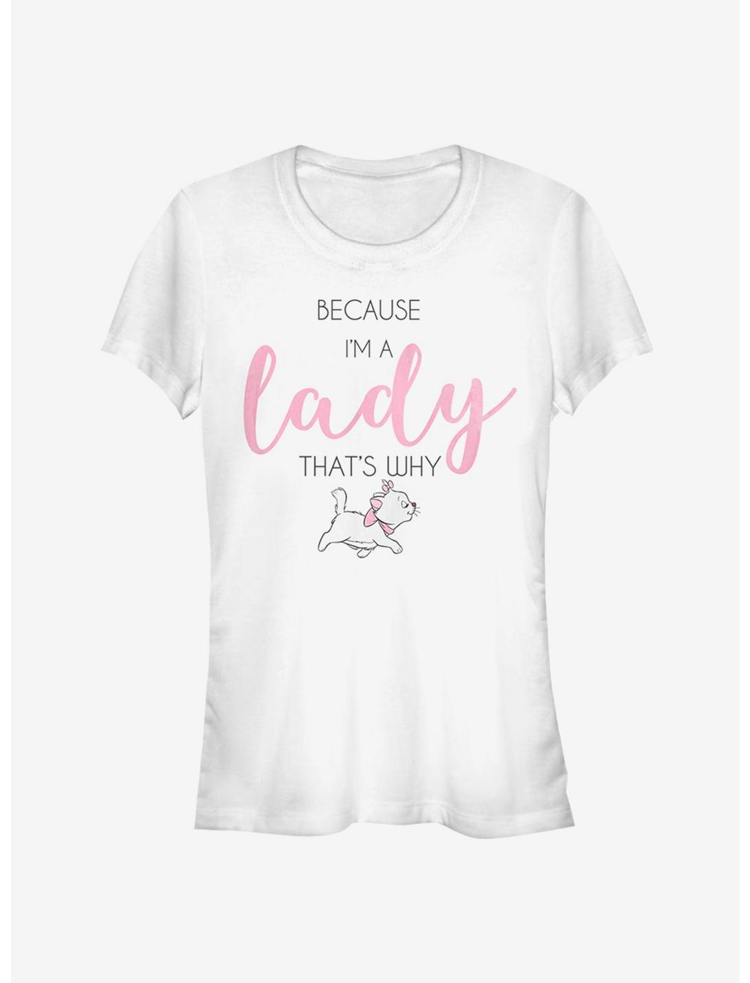 Disney Aristocats Marie Because I'm A Lady Classic Girls T-Shirt, WHITE, hi-res