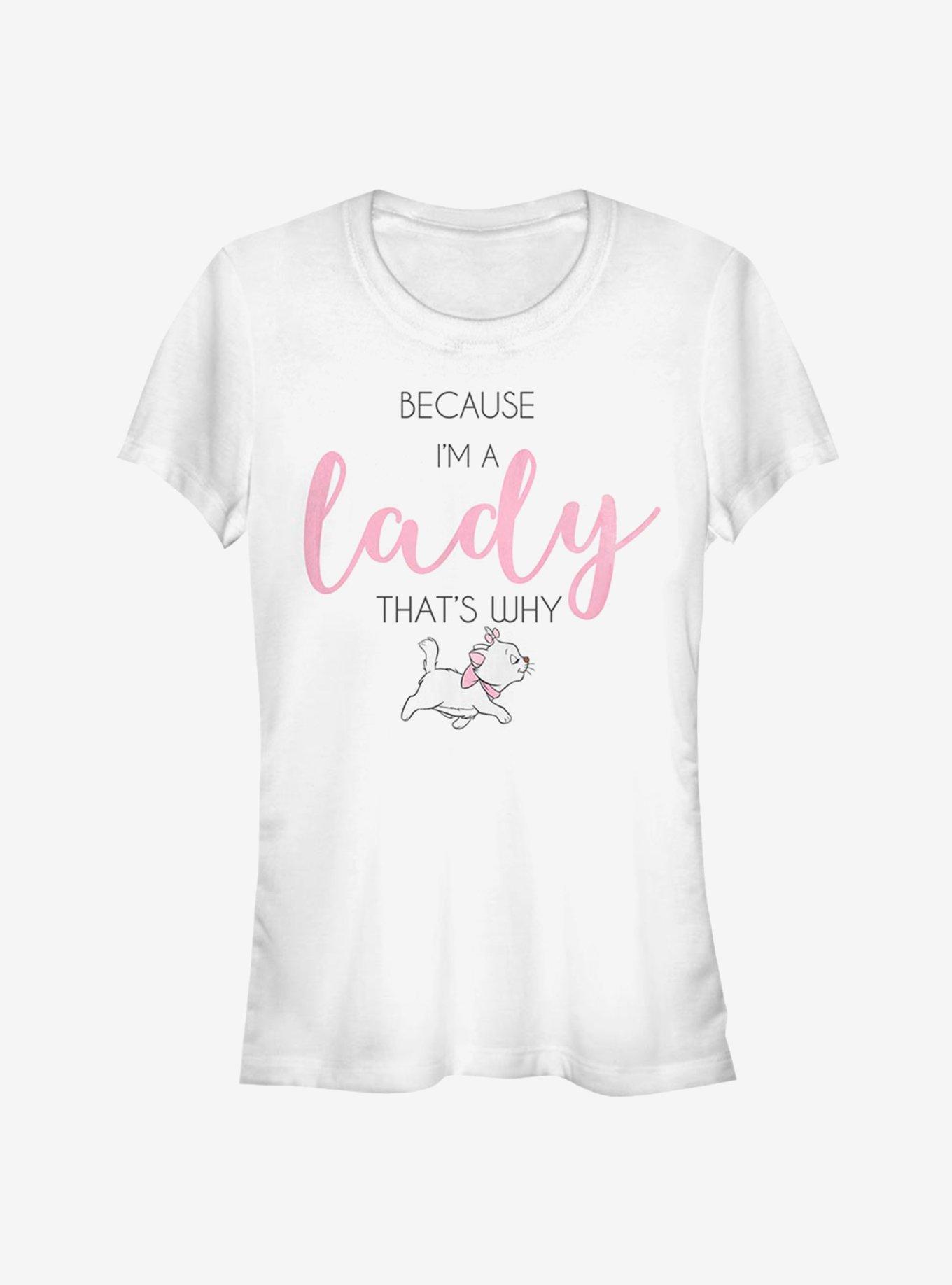 Disney Aristocats Marie Because I'm A Lady Classic Girls T-Shirt, WHITE, hi-res