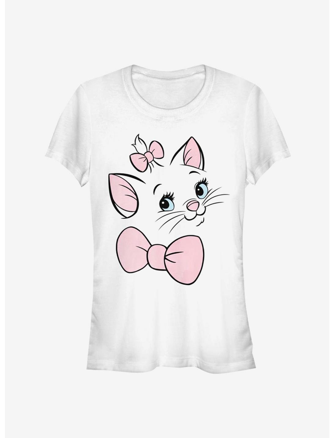 Disney Aristocats Marie Face Outline Classic Girls T-Shirt, WHITE, hi-res