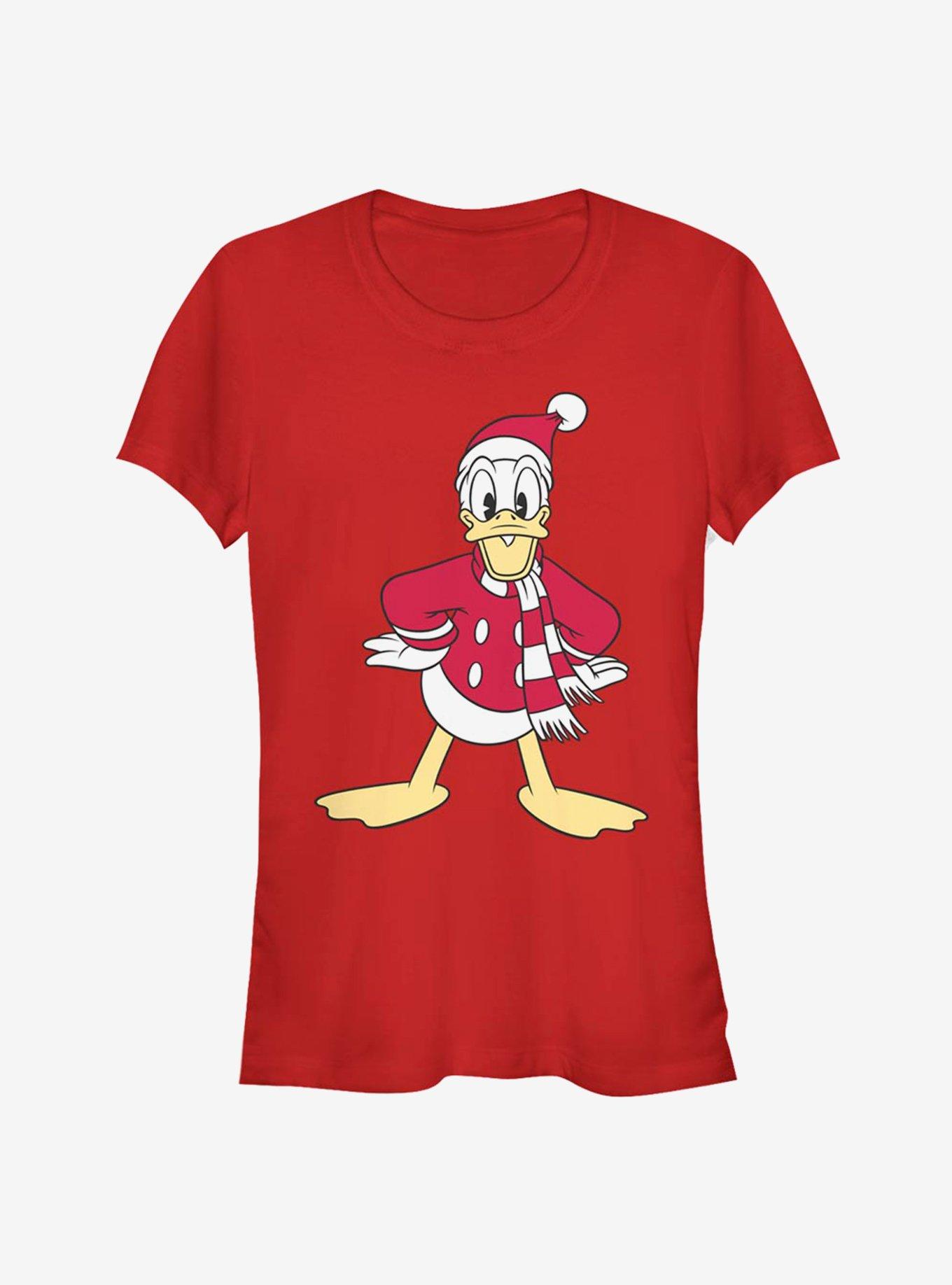Disney Donald Holiday Santa Hat Classic Girls T-Shirt, RED, hi-res