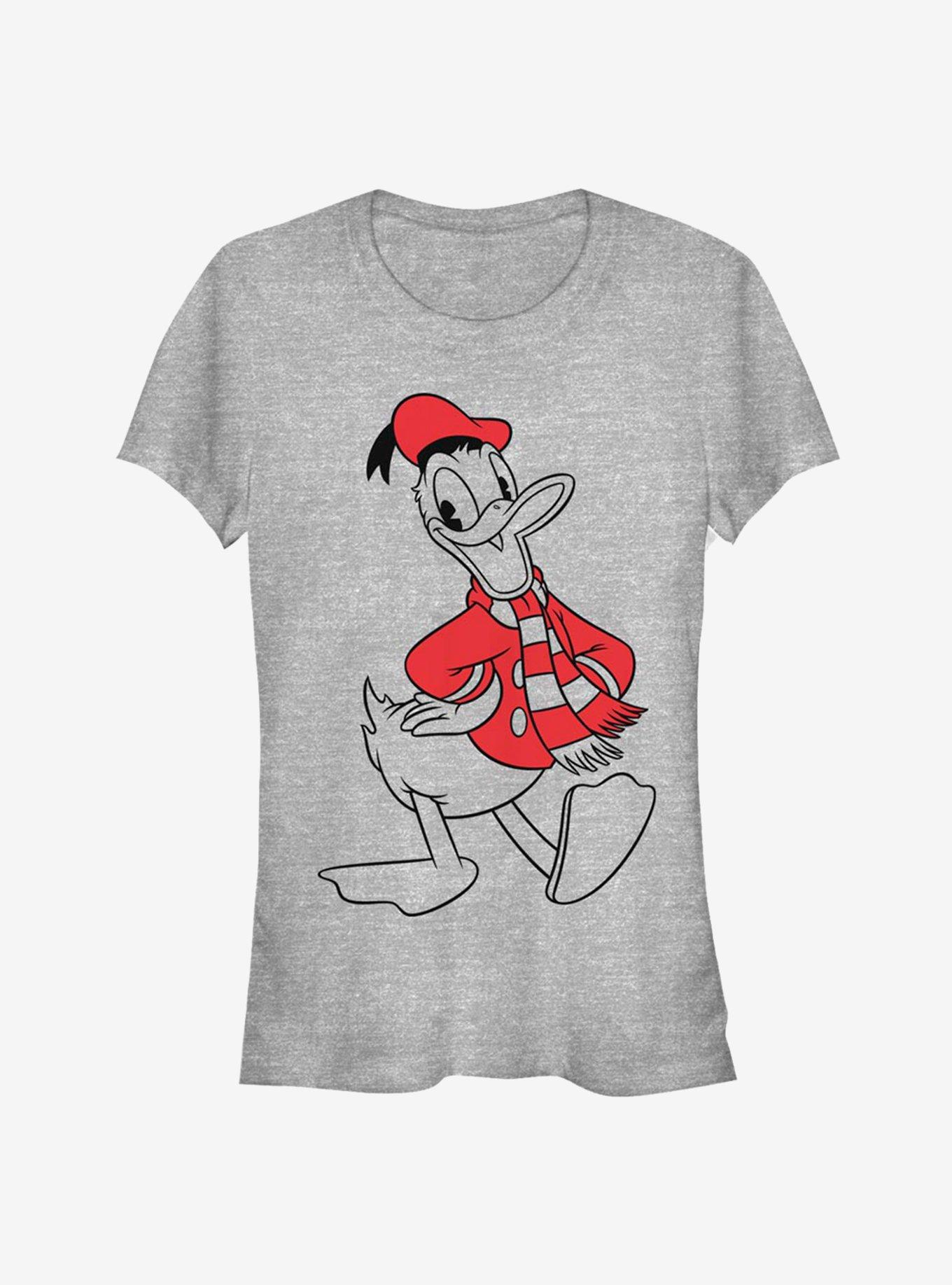 Disney Donald Holiday Outline Classic Girls T-Shirt, ATH HTR, hi-res