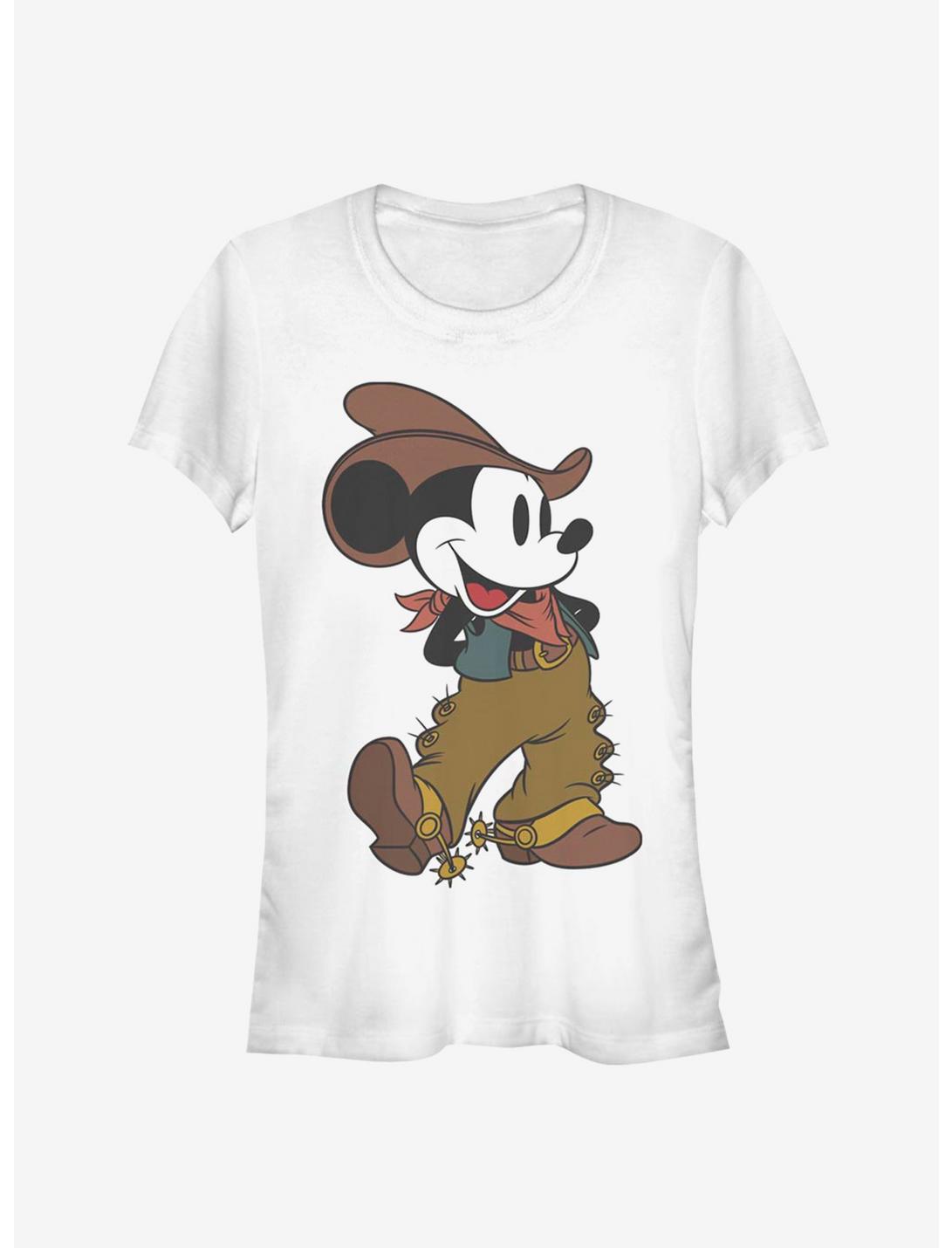 Disney Mickey Mouse Cowboy Classic Girls T-Shirt, WHITE, hi-res