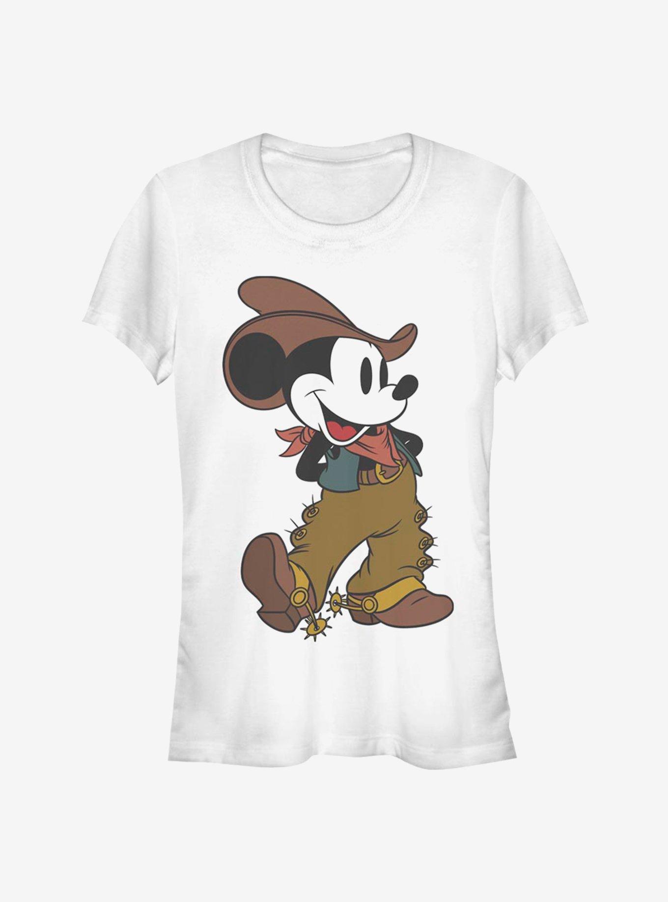 Disney Mickey Mouse Cowboy Classic Girls T-Shirt, WHITE, hi-res