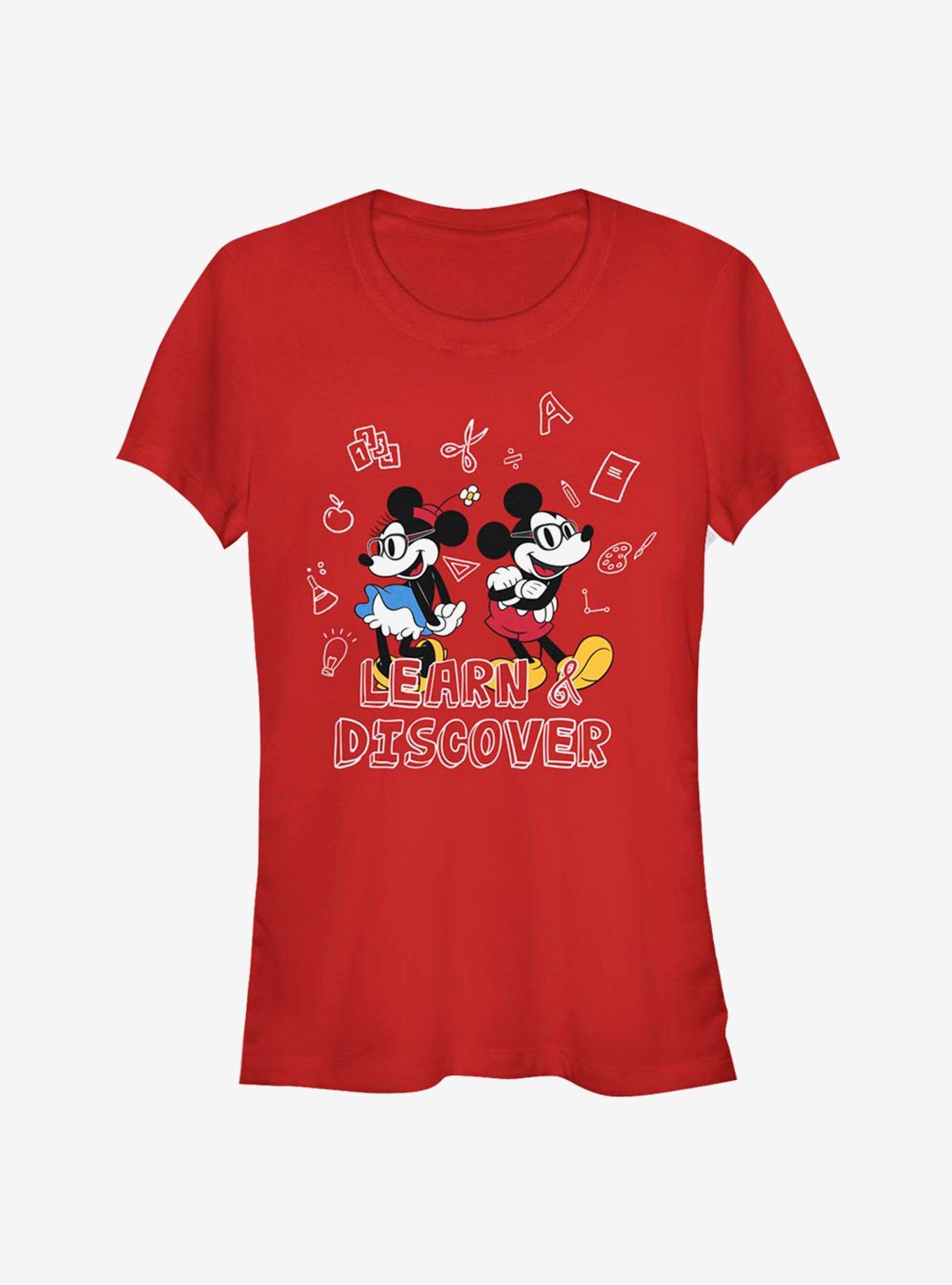 Disney Mickey Mouse And Minnie Mouse Learn Discover Classic Girls T-Shirt, , hi-res