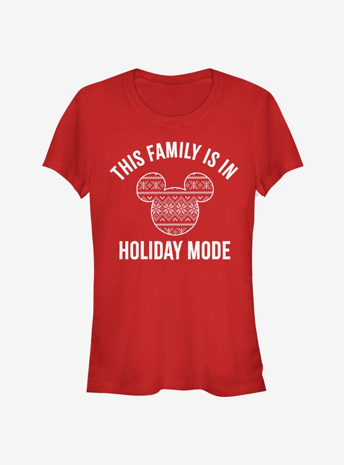 Disney Mickey Mouse The Family Is In Holiday Mode Classic Girls T-Shirt