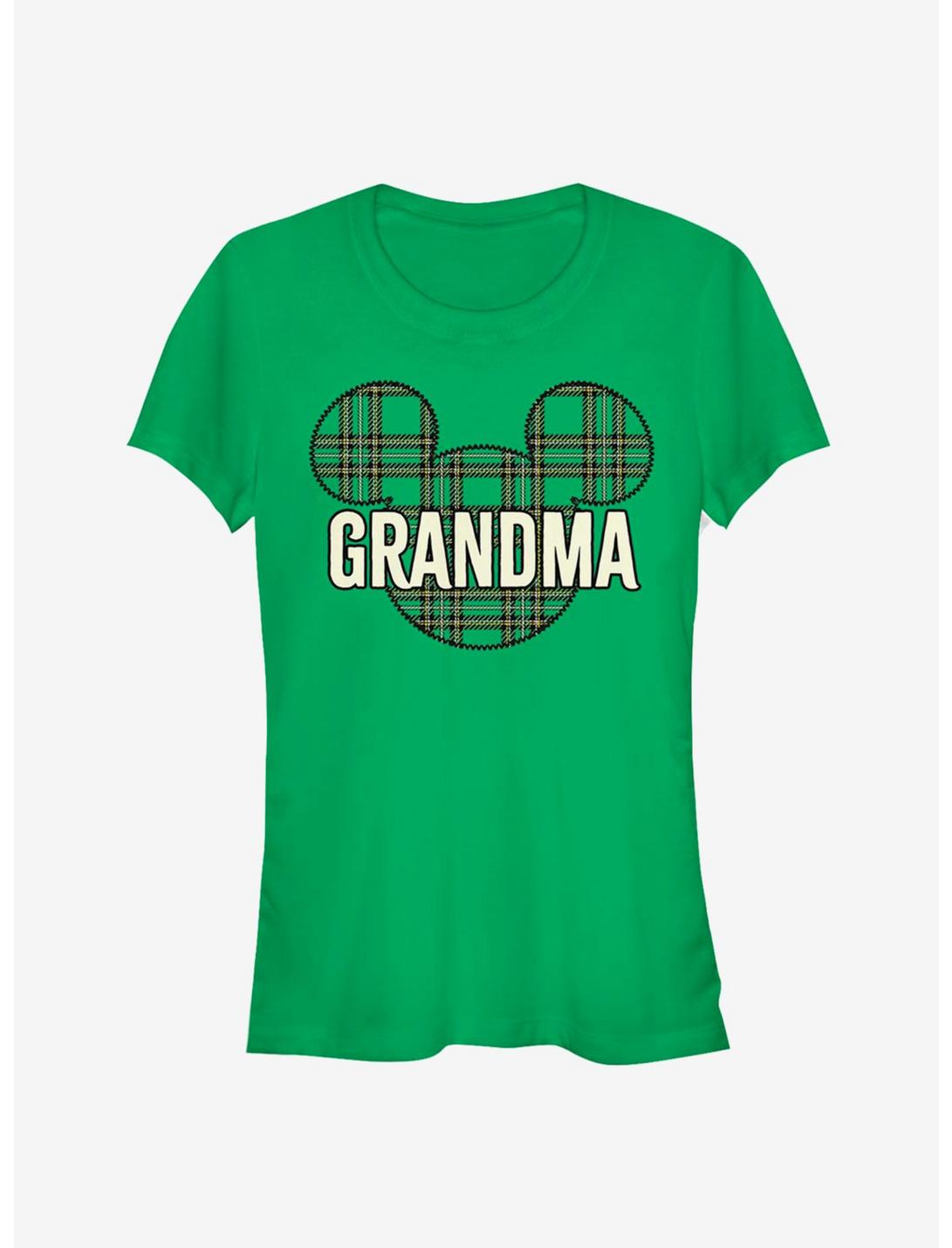 Disney Mickey Mouse Head Plaid Grandma Classic Girls T-Shirt, , hi-res