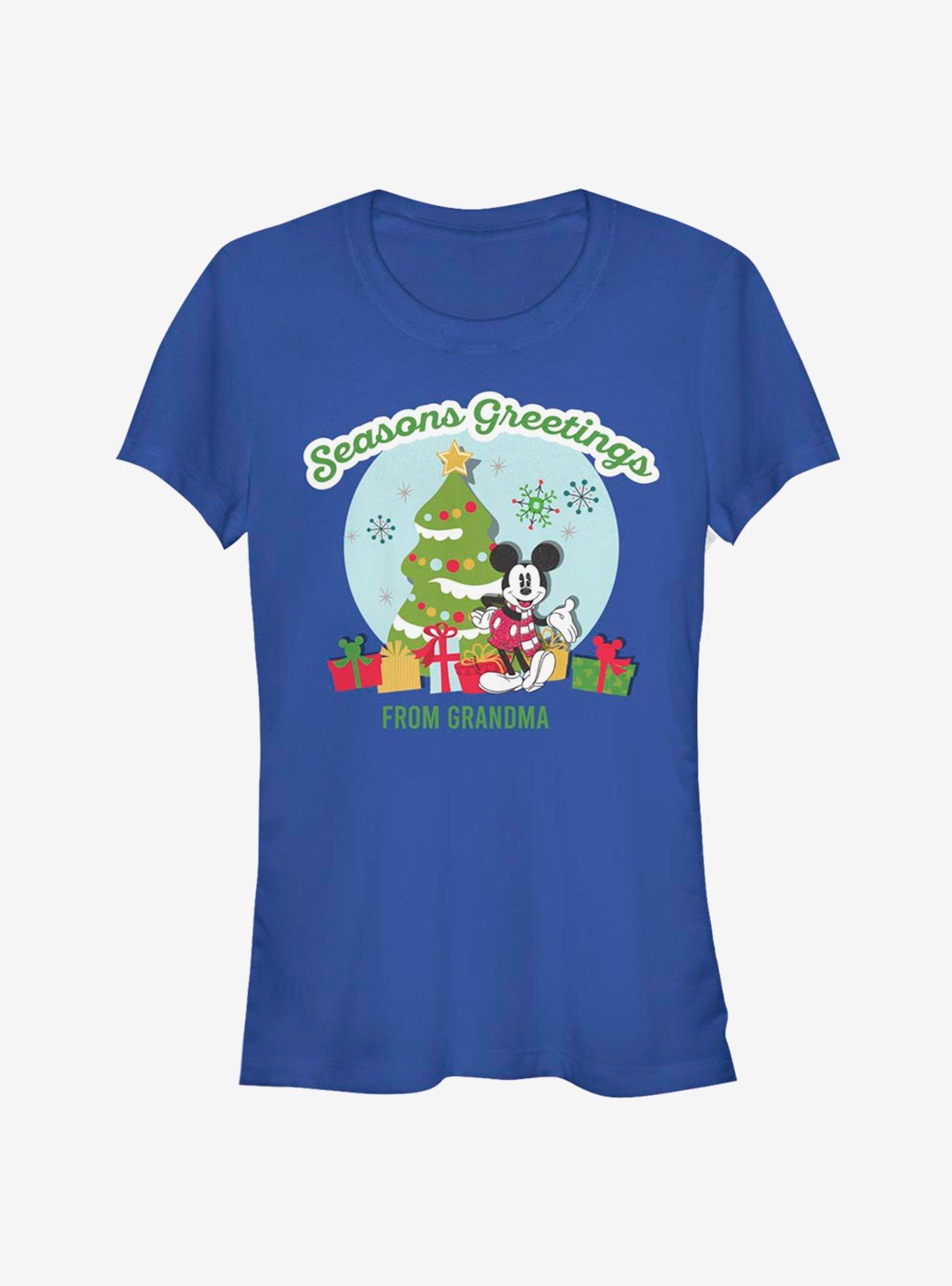 Disney Mickey Mouse Seasons Greetings From Grandma Classic Girls T-Shirt, ROYAL, hi-res