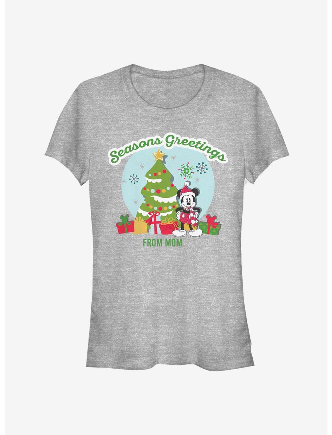 Disney Mickey Mouse Holiday Seasons Greetings From Mom Classic Girls T-Shirt, ATH HTR, hi-res