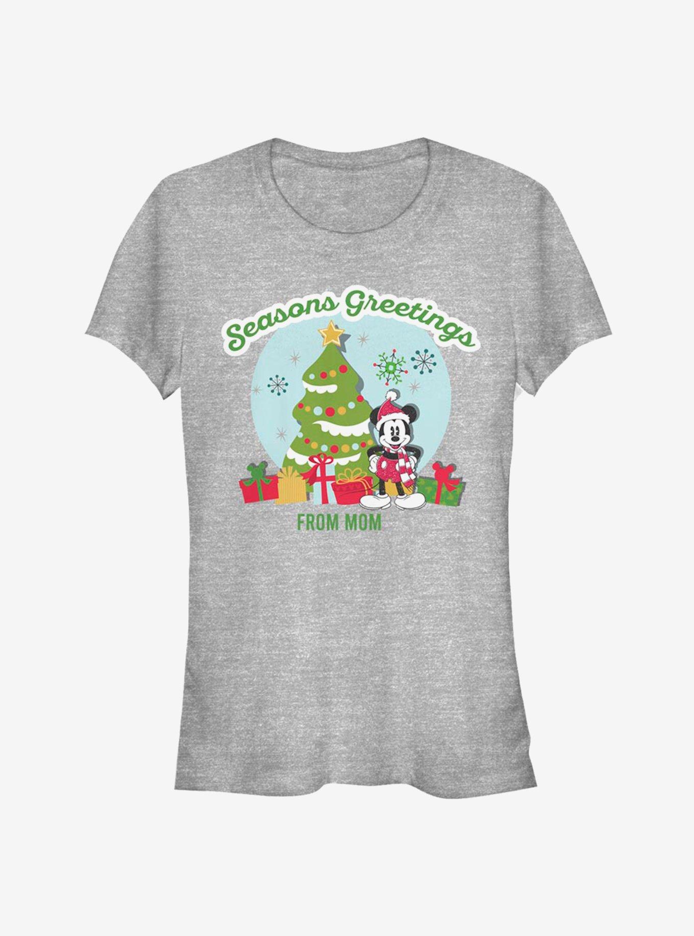 Disney Mickey Mouse Holiday Seasons Greetings From Mom Classic Girls T-Shirt, ATH HTR, hi-res