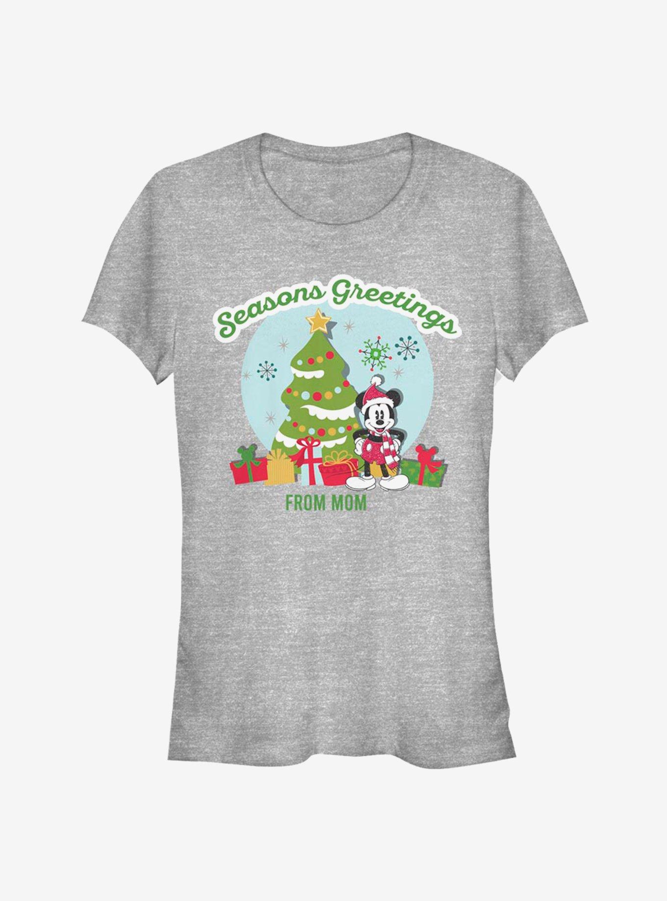 Disney Mickey Mouse Holiday Seasons Greetings From Mom Classic Girls T-Shirt, , hi-res