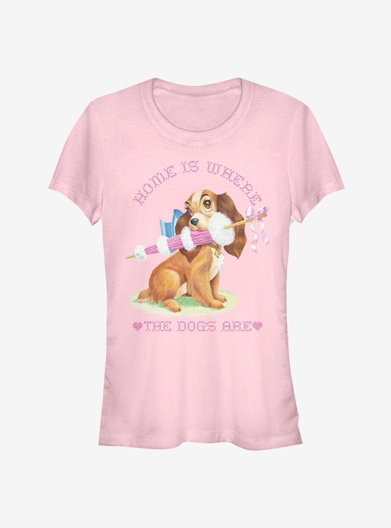 Disney Lady And The Tramp Home Is Where The Dogs Are Classic Girls T-Shirt, , hi-res