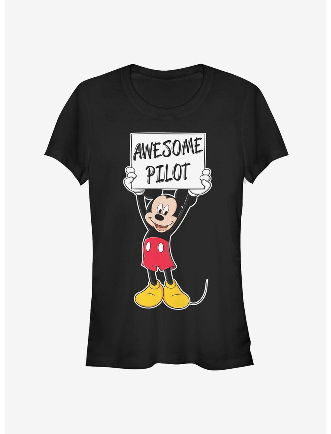 Disney Mickey Mouse Awesome Pilot Classic Girls T-Shirt, BLACK, hi-res