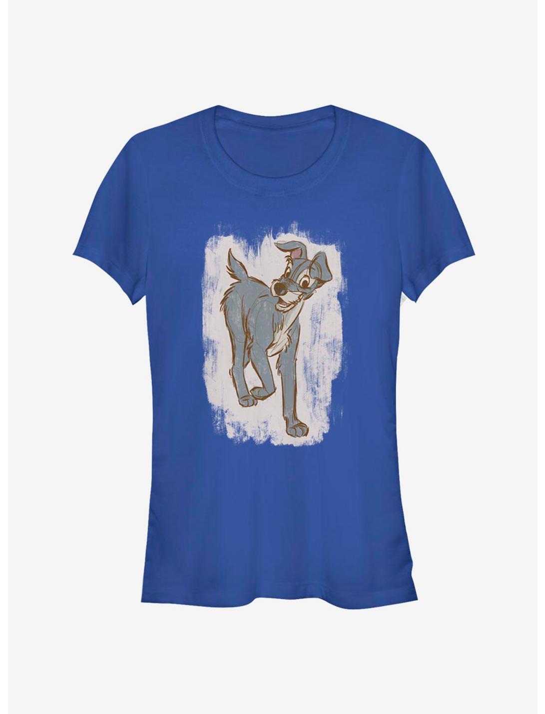 Disney Lady And The Tramp Sketch Classic Girls T-Shirt, ROYAL, hi-res