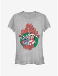 Disney Lilo & Stitch Christmas Wreath Girls T-Shirt, ATH HTR, hi-res