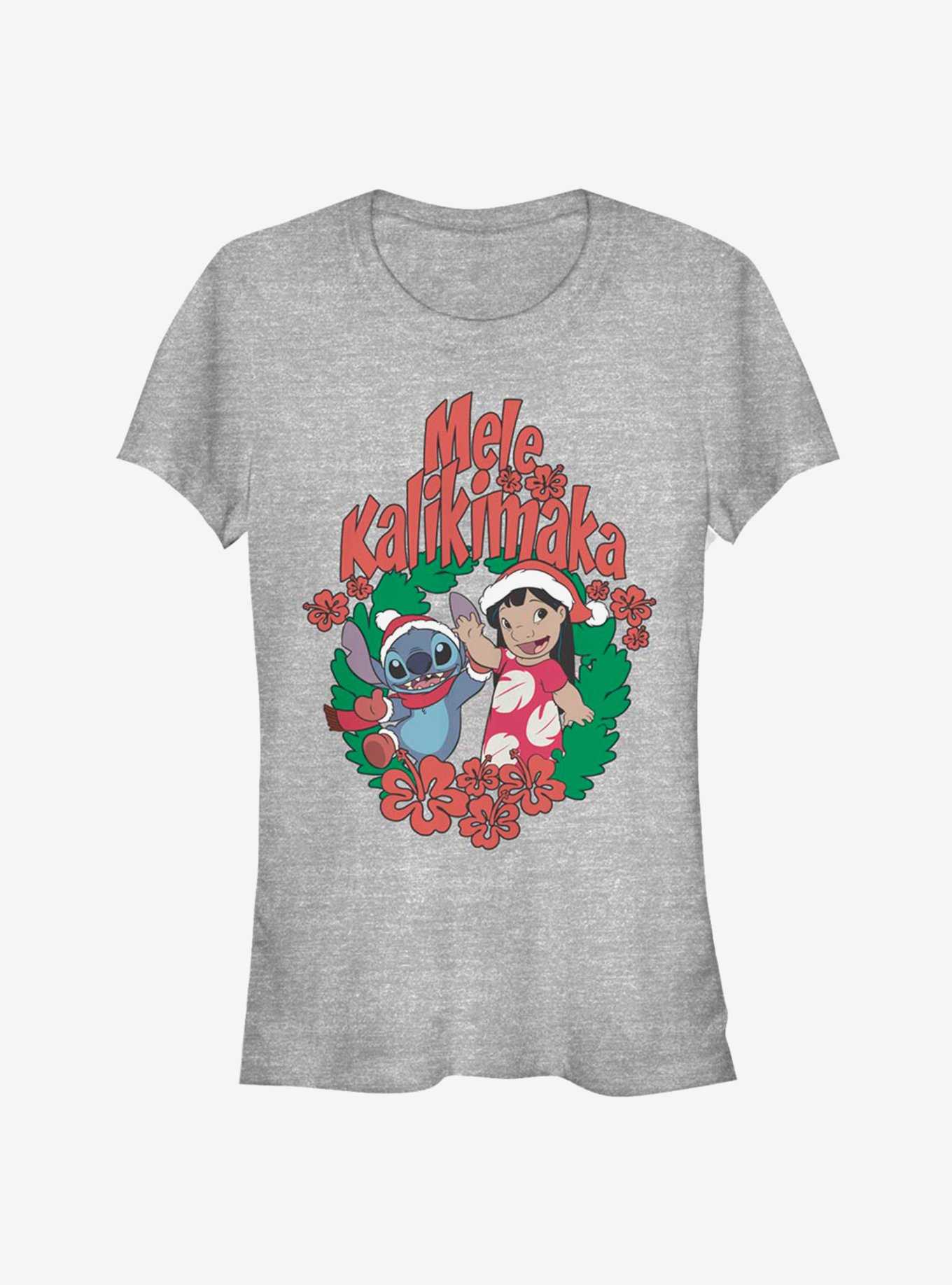 Disney Lilo & Stitch Christmas Wreath Girls T-Shirt, , hi-res