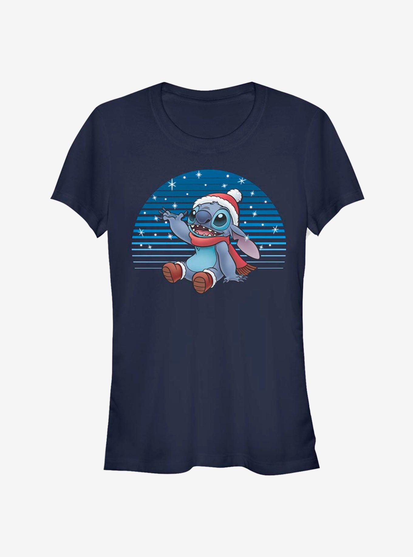 Disney Lilo & Stitch Christmas Snowing Stitch Girls T-Shirt