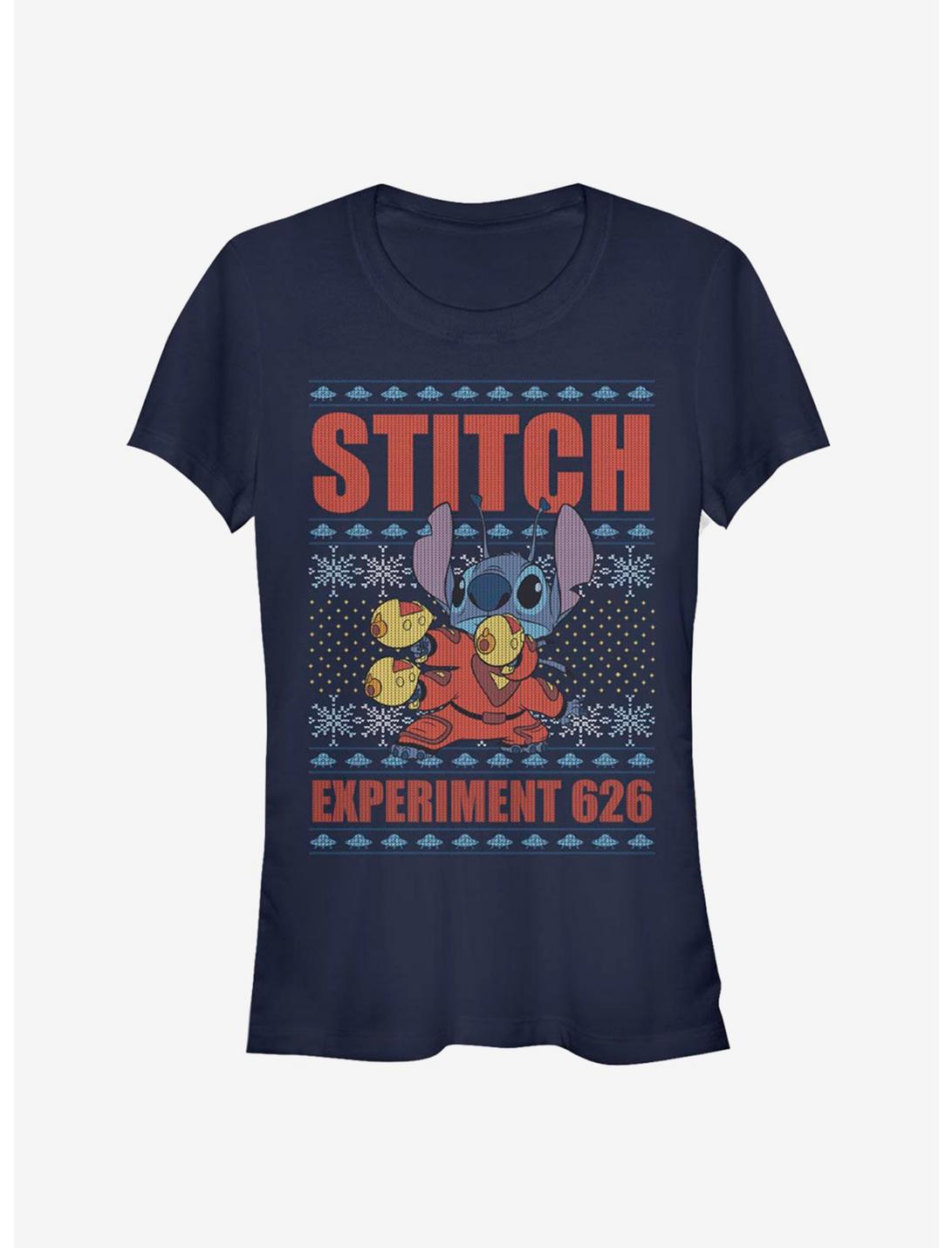 Disney Lilo & Stitch Holiday Experiment 626 Girls T-Shirt, NAVY, hi-res