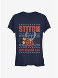 Disney Lilo & Stitch Holiday Experiment 626 Girls T-Shirt, NAVY, hi-res