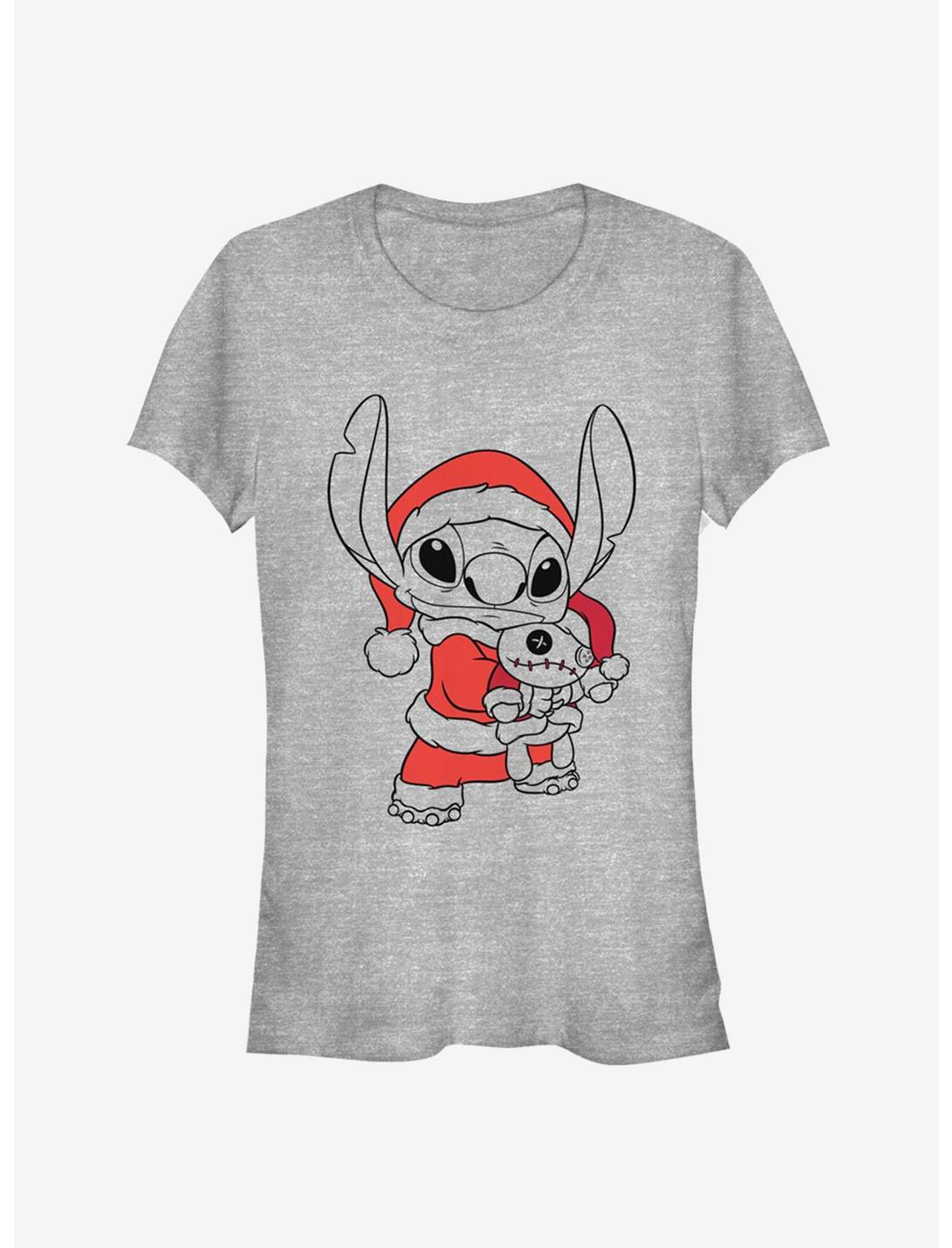 Disney Lilo & Stitch Christmas Santa Stitch Blaster Girls T-Shirt, ATH HTR, hi-res