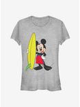 Disney Mickey Mouse Surfer Classic Girls T-Shirt, ATH HTR, hi-res