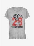 Disney Mickey Mouse Varsity Coach Classic Girls T-Shirt, ATH HTR, hi-res