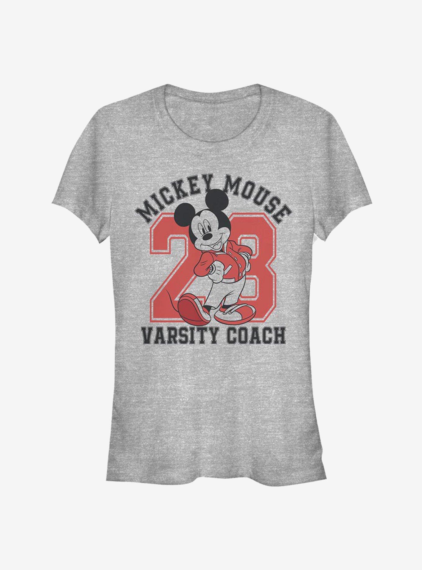 Disney Mickey Mouse Varsity Coach Classic Girls T-Shirt, ATH HTR, hi-res