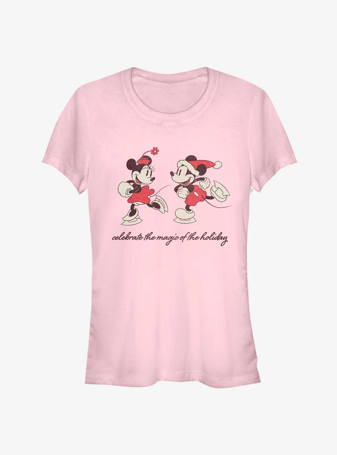 Disney Mickey Mouse Holiday Minnie Mouse Ice Skating Classic Girls T-Shirt, , hi-res