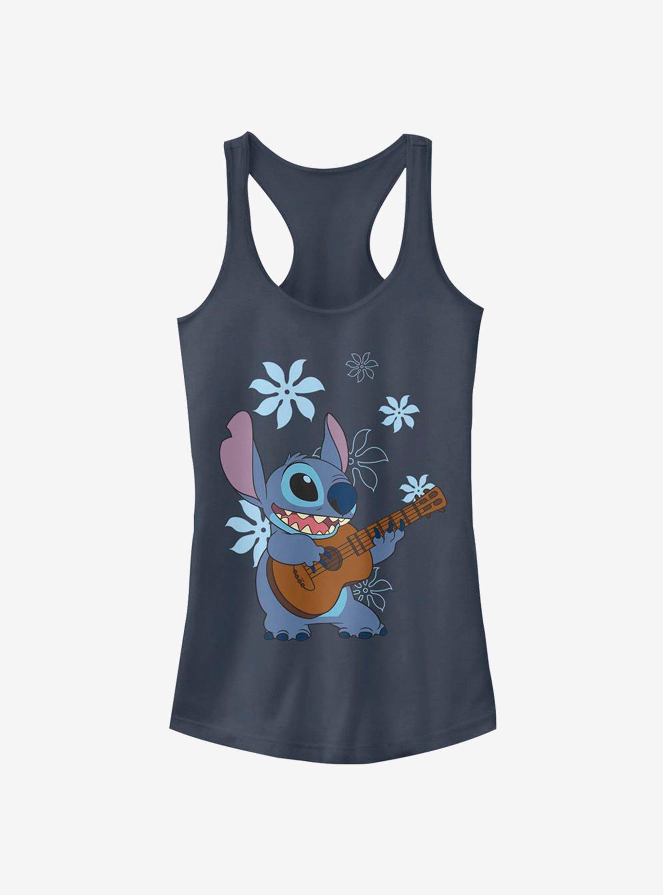 Disney Lilo & Stitch Floral Stitch Girls Tank, INDIGO, hi-res