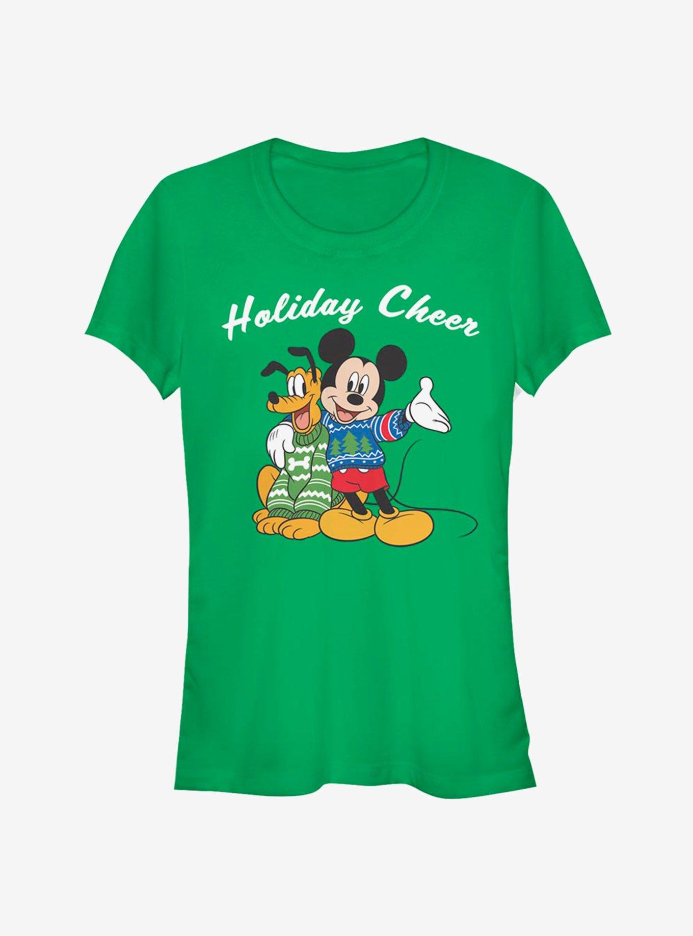 Disney Mickey Mouse And Pluto Holiday Cheer Classic Girls T-Shirt