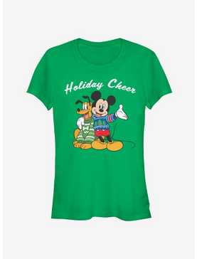 Disney Mickey Mouse And Pluto Holiday Cheer Classic Girls T-Shirt, , hi-res
