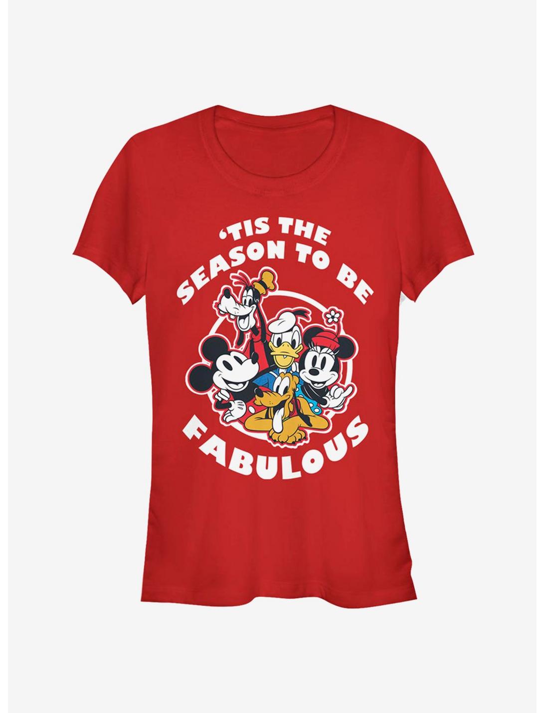 Disney Mickey Mouse Fabulous Holiday Classic Girls T-Shirt, RED, hi-res