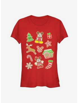 Disney Mickey Mouse & Minnie Mouse Holiday Gingerbread Cookies Classic Girls T-Shirt, , hi-res