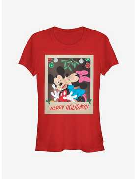 Disney Mickey Mouse And Minnie Mouse Holiday Polaroid Classic Girls T-Shirt, , hi-res
