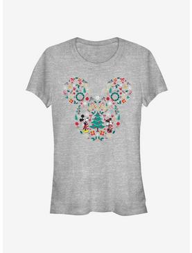 Disney Mickey Mouse Head Holiday Filled Classic Girls T-Shirt, , hi-res