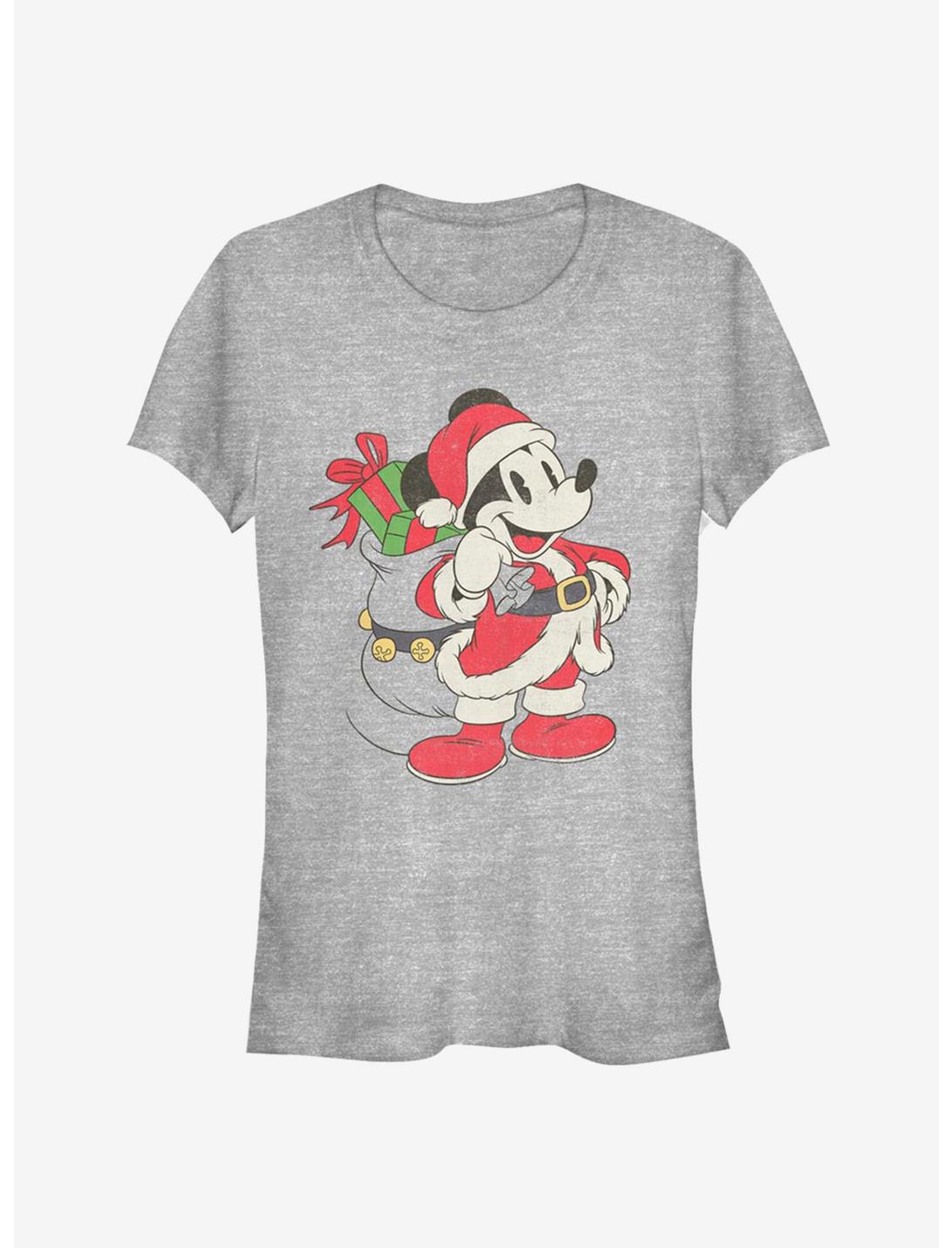 Disney Mickey Mouse Christmas Santa Classic Girls T-Shirt, ATH HTR, hi-res