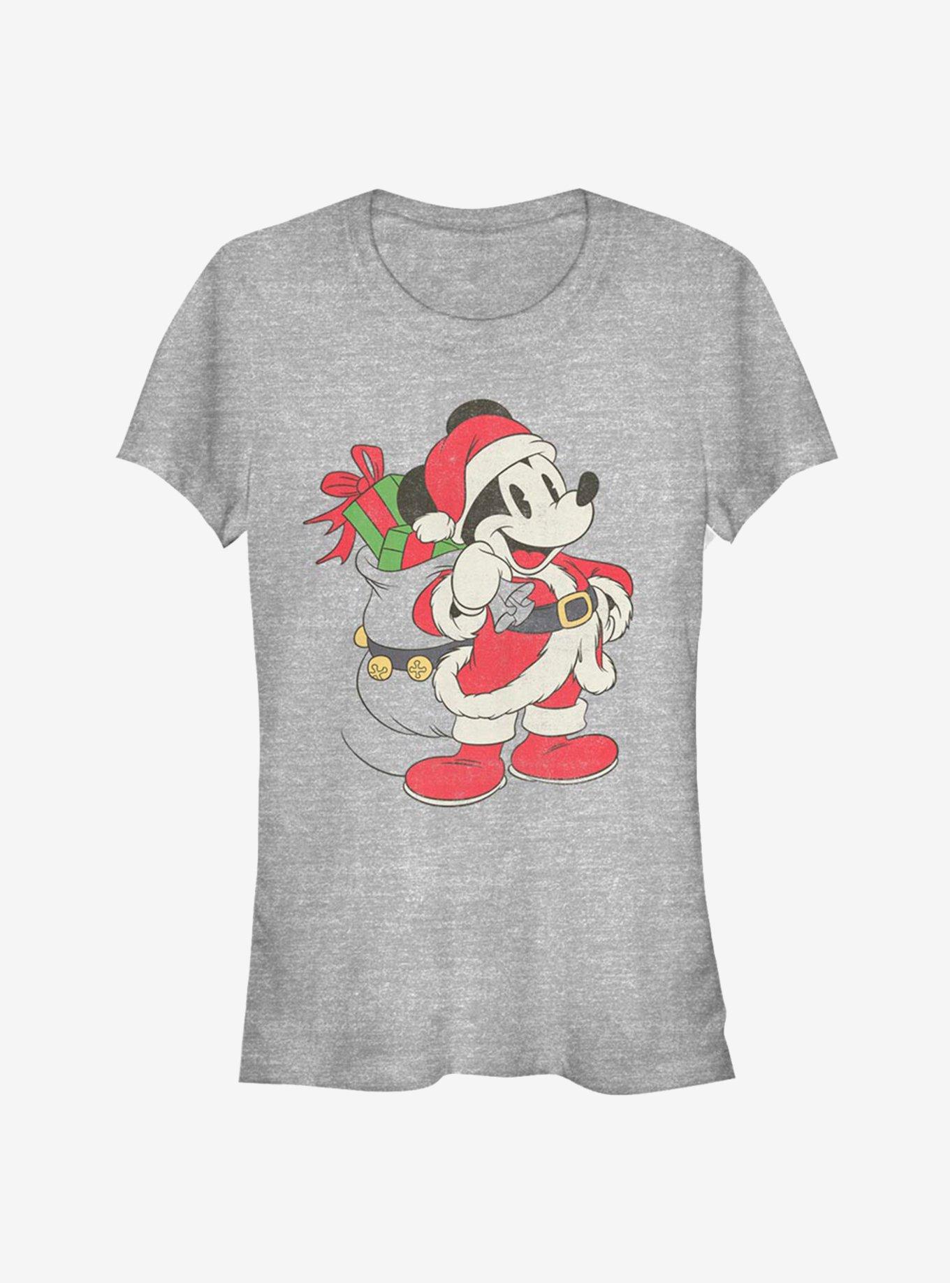 Disney Mickey Mouse Christmas Santa Classic Girls T-Shirt, ATH HTR, hi-res