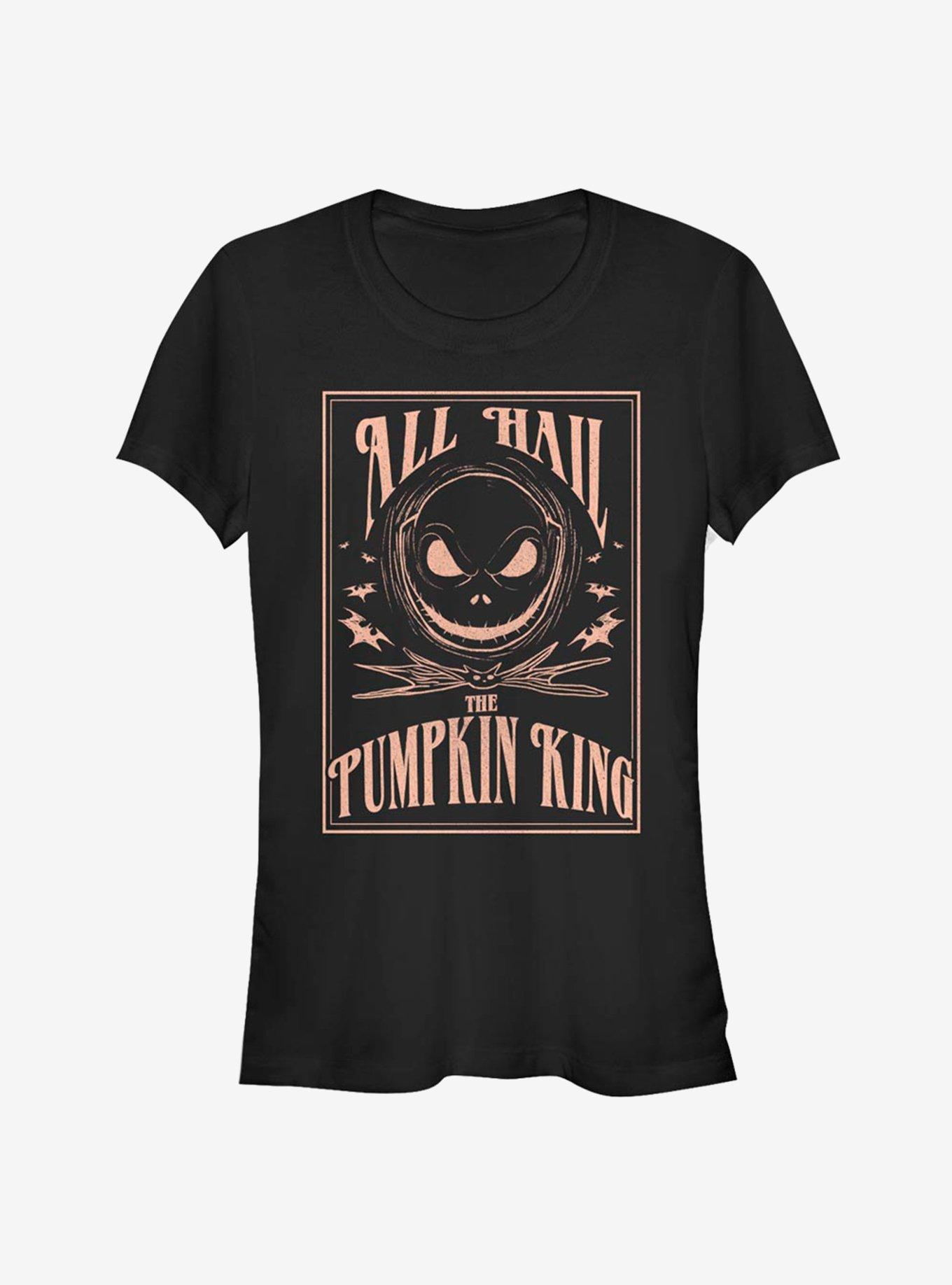 The Nightmare Before Christmas Hail The Pumpkin King Girls T-Shirt, BLACK, hi-res