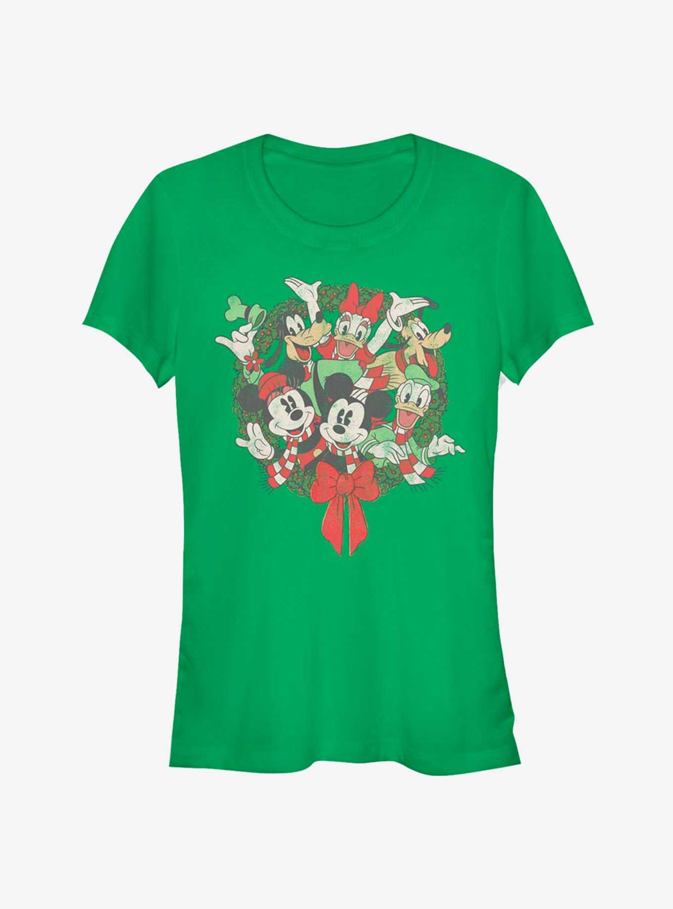 Disney Mickey Mouse & Friends Holiday Wreath Classic Girls T-Shirt, , hi-res